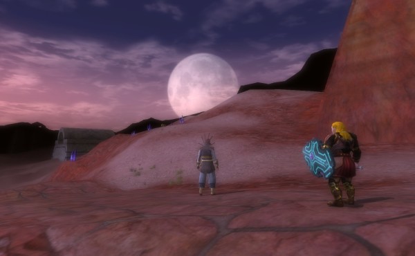 Beautiful moonscape in the Menechtarun Desert