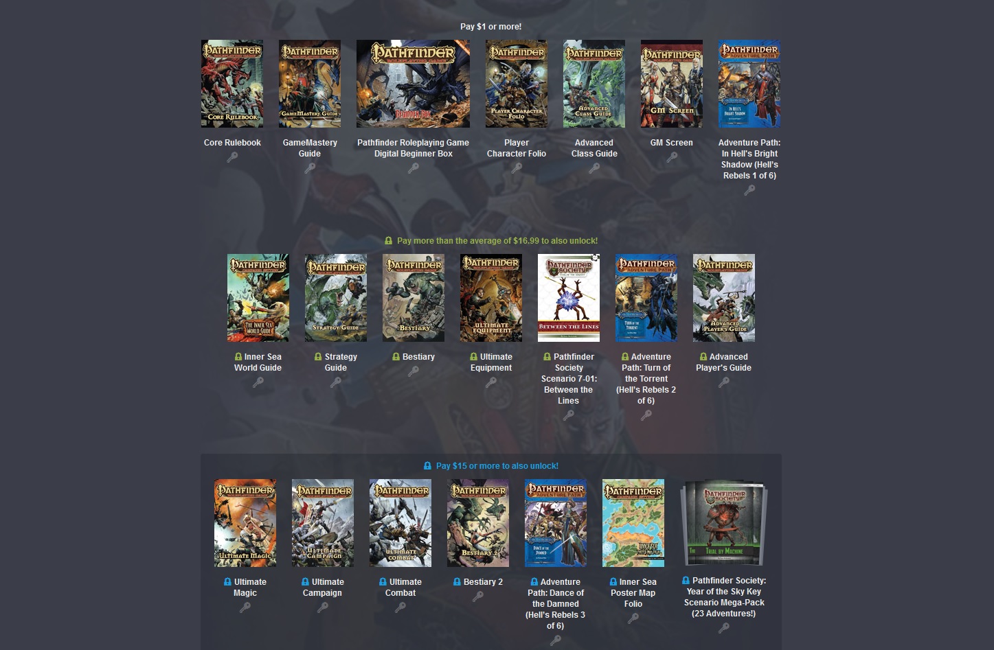 Humble RPG Book Bundle Featuring Pathfinder