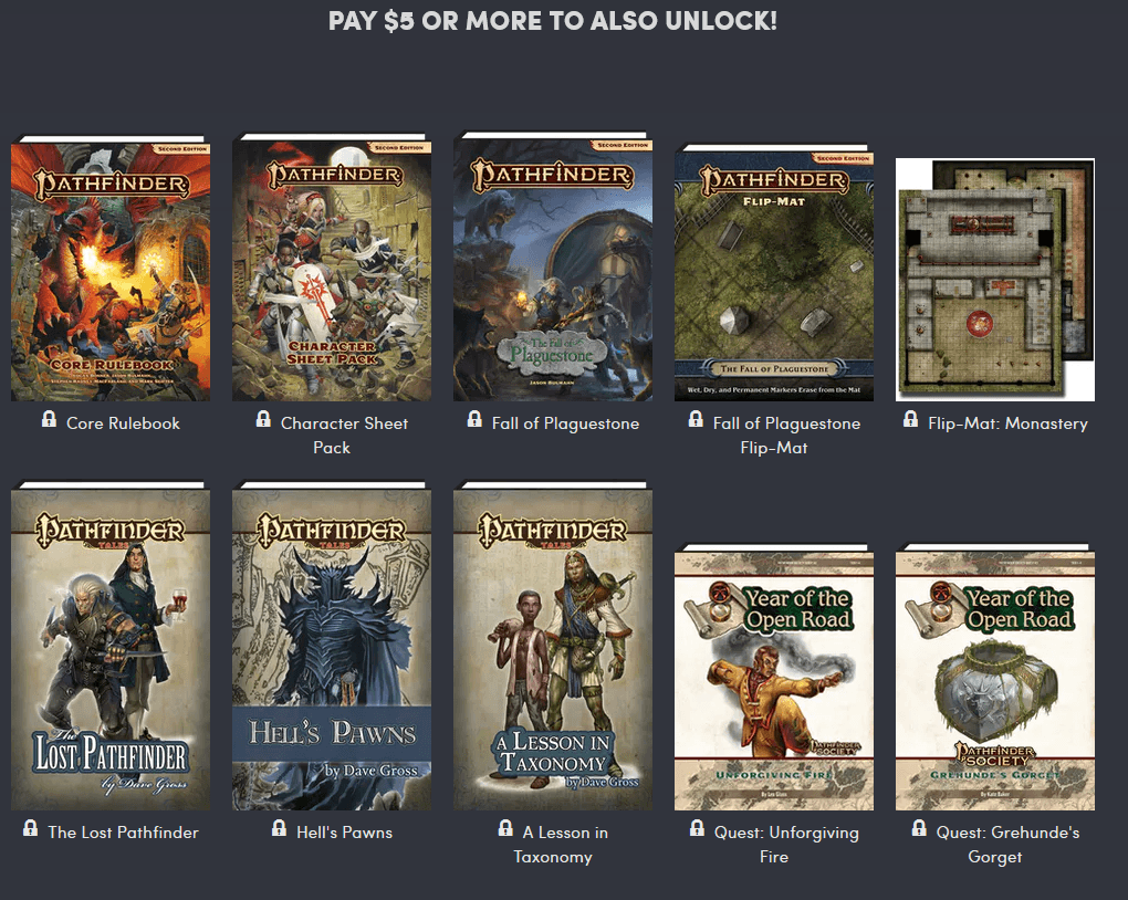 Pathfinder 2 Humble Bundle