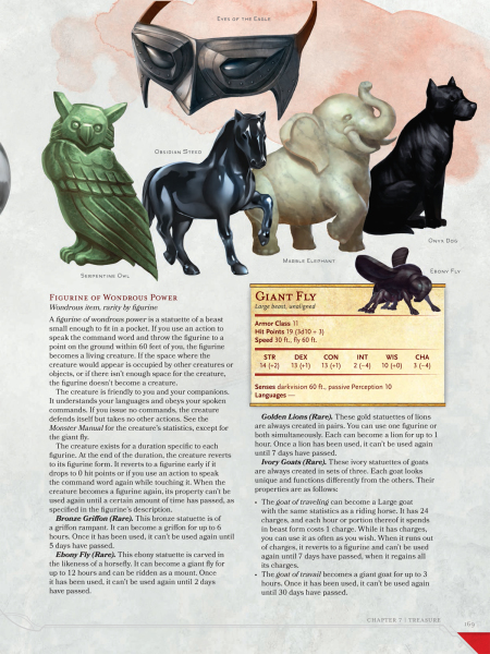 The Second 5E DMG Preview Unlocked : Figurine of Wondrous Power