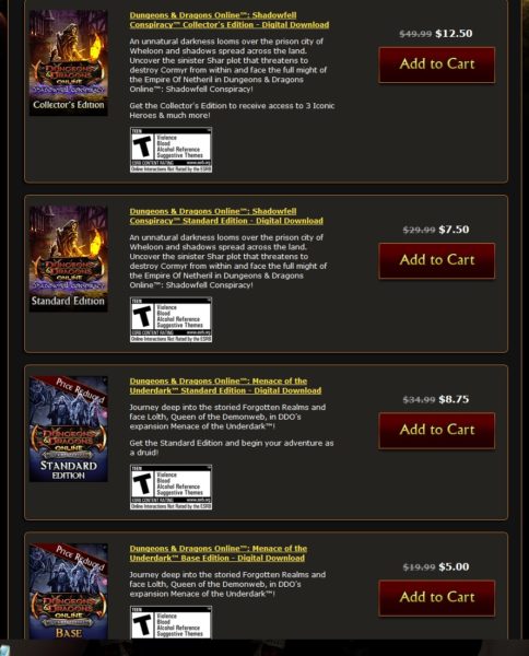 DDO Market Place Deals Now – Jan 2nd