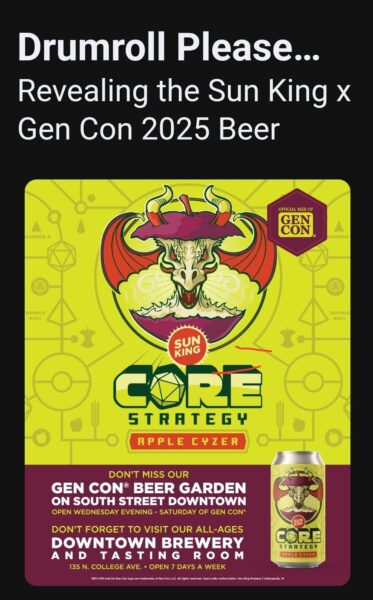 Quench Your Thirst for Adventure: Introducing Sun King’s Gen Con 2025 Brew – APPLECYZER Can Art