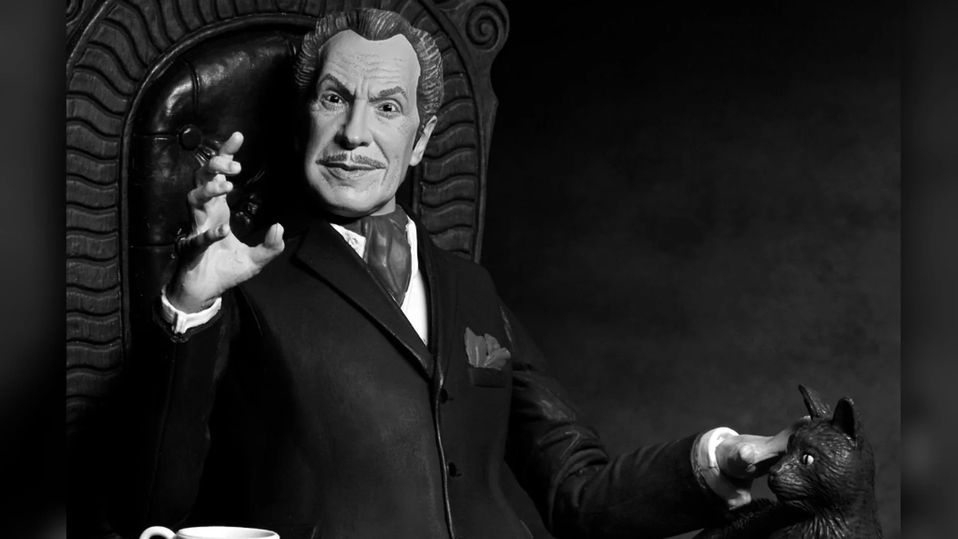 NECA’s Vincent Price Black and White Action Figure is Here to Haunt Your Collection