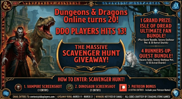 DDO Players Isle of Dread Ultimate Bundle The Scavenger Hunt Giveaway