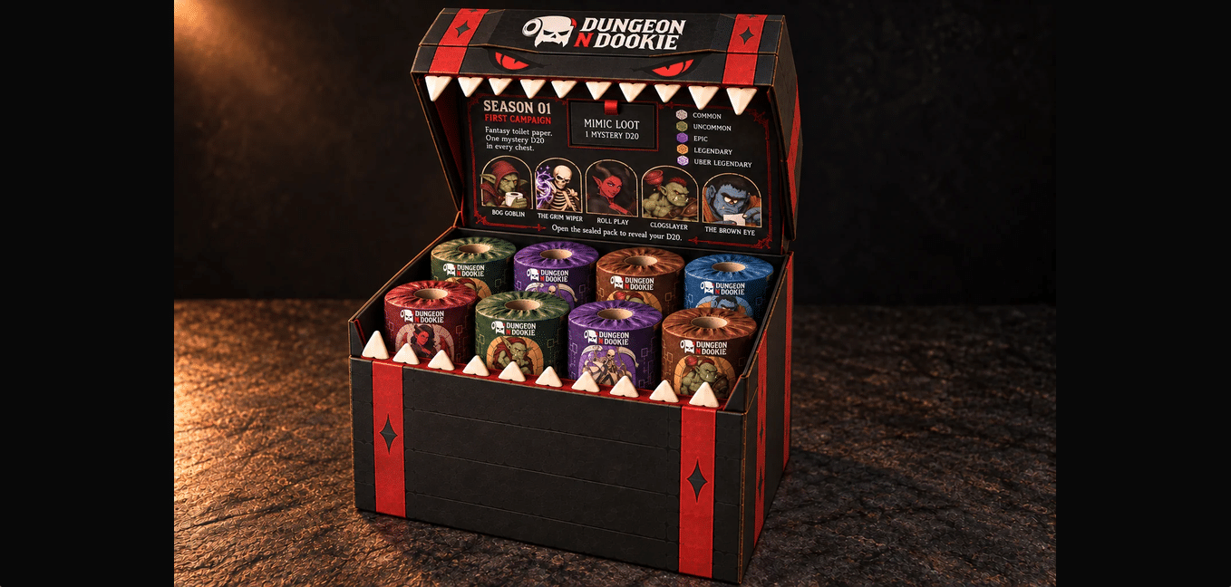 Roll for Initiative… and Relief? Meet Dungeon N Dookie’s Fantasy Toilet Paper